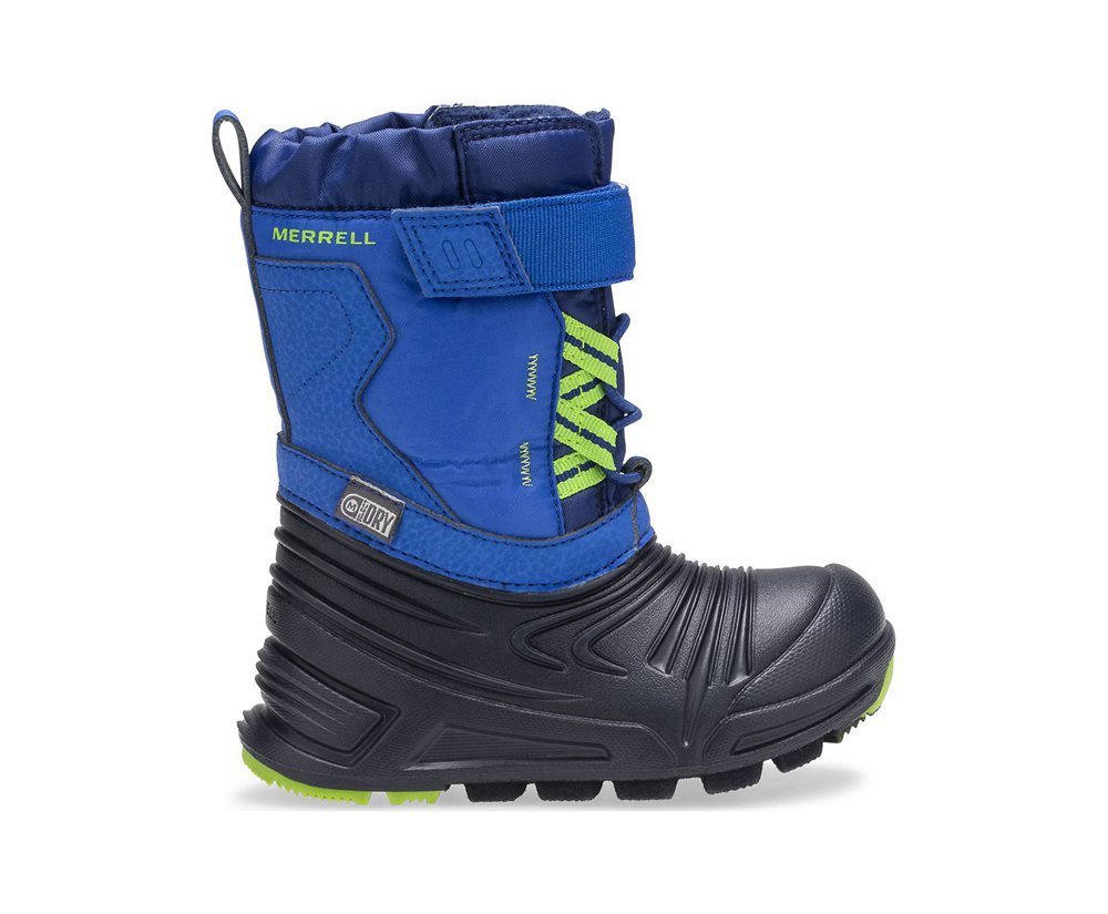 Merrell Støvler Børn - Snow Quest Lite 2.0 Waterproof Jr. - Blå/Sort - HSZ348106